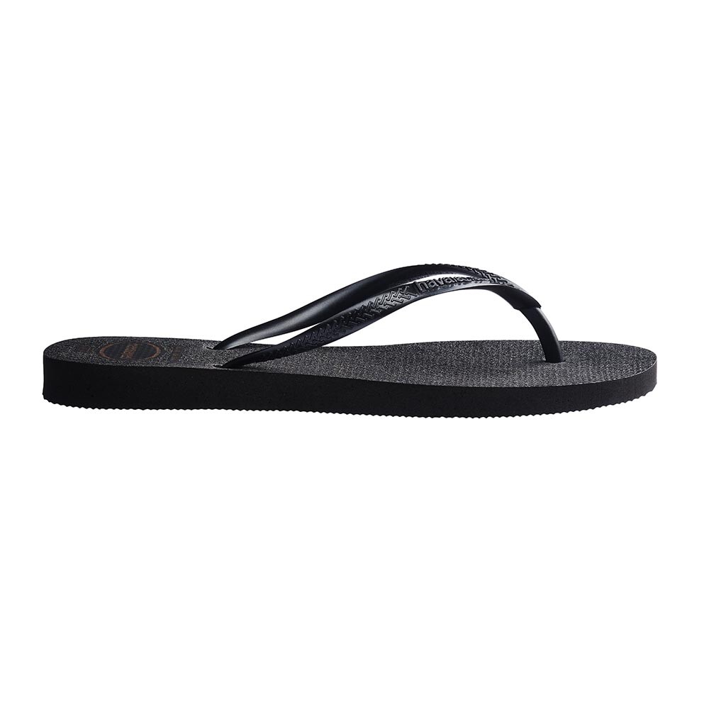 Sandalias Havaianas Slim Gloss Mujer Negro/Plata/Negro