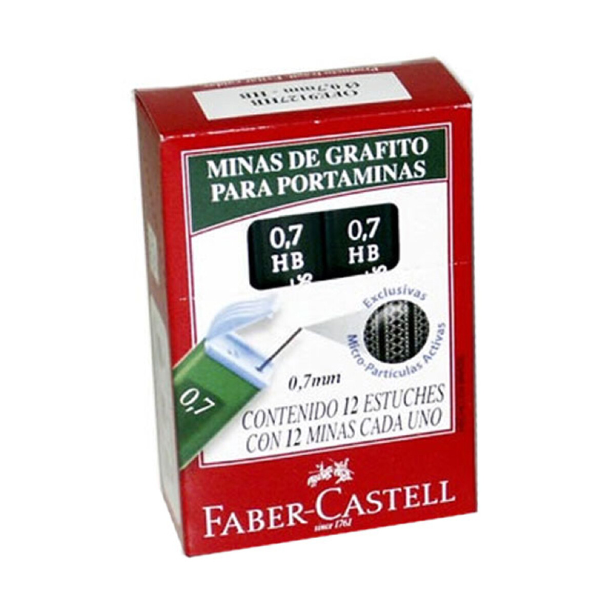 Minas FABER CASTELL - 0.7 HB X12 Unidades 