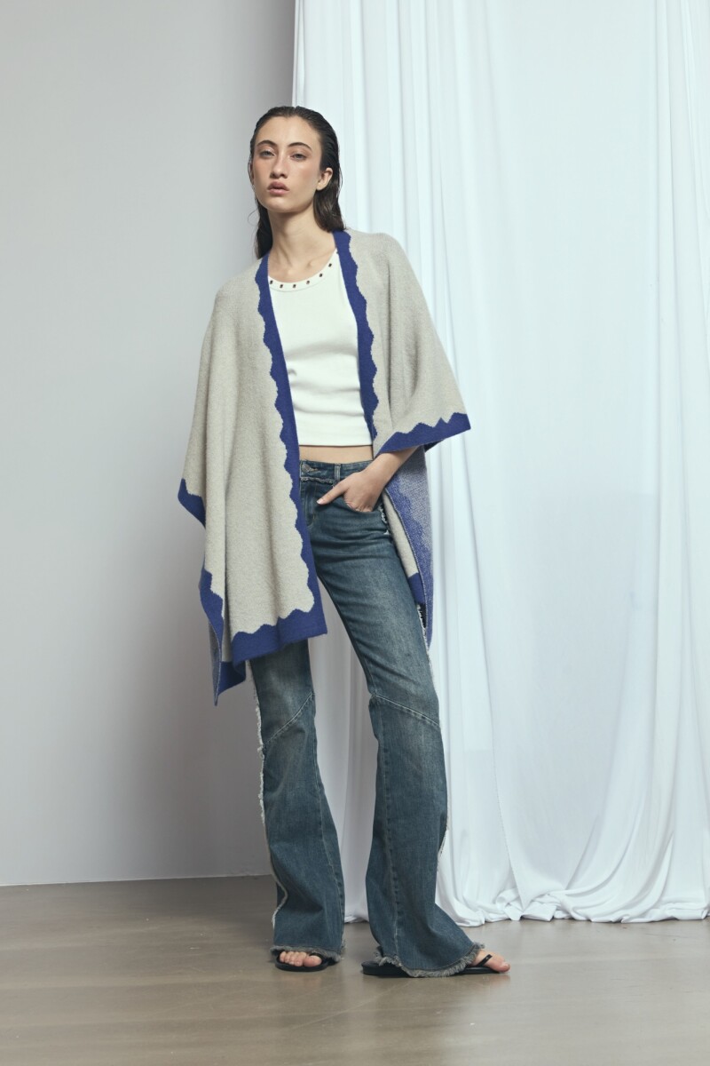 Poncho wavy PREVENTA azul