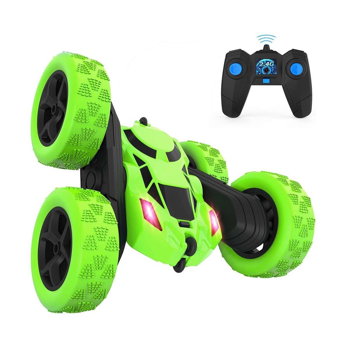 Auto a control remoto 360 Acrobático Stunt Car Verde 