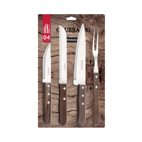 Set X4 Cubiertos para Asado Simonaggio U