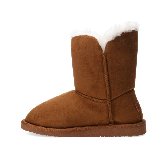 Bota JORE con piel interior y botón alpino en lat Dk.Camel