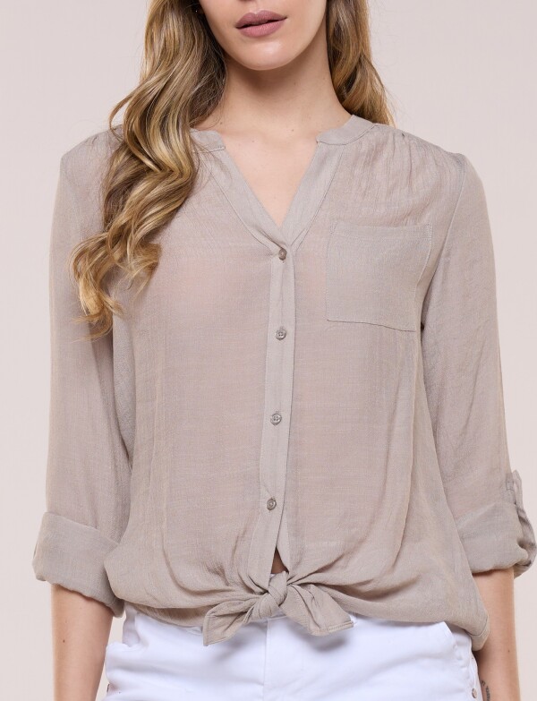 Blusa Nudo Opcional BEIGE OSCURO