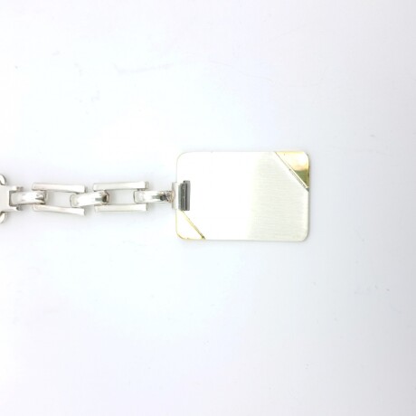 Llavero de plata 925 y double en oro 18 ktes. Llavero de plata 925 y double en oro 18 ktes.