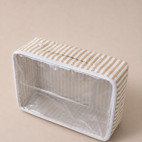 Organizador Storage Box S Stripes Camel