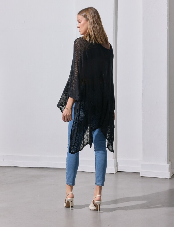 Poncho Lurex NEGRO