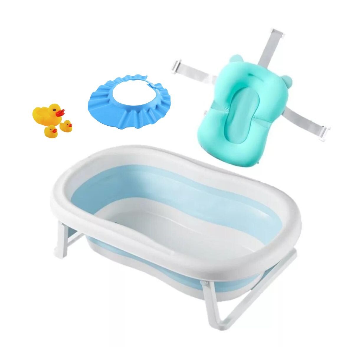 Bañito de Bebé Plegable Bañera Para Bebés con Baby Splash Color Azul 