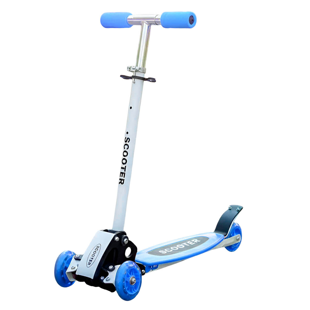 Monopatín Tripatin Aluminio Plegable Regulable Scooter - Azul 