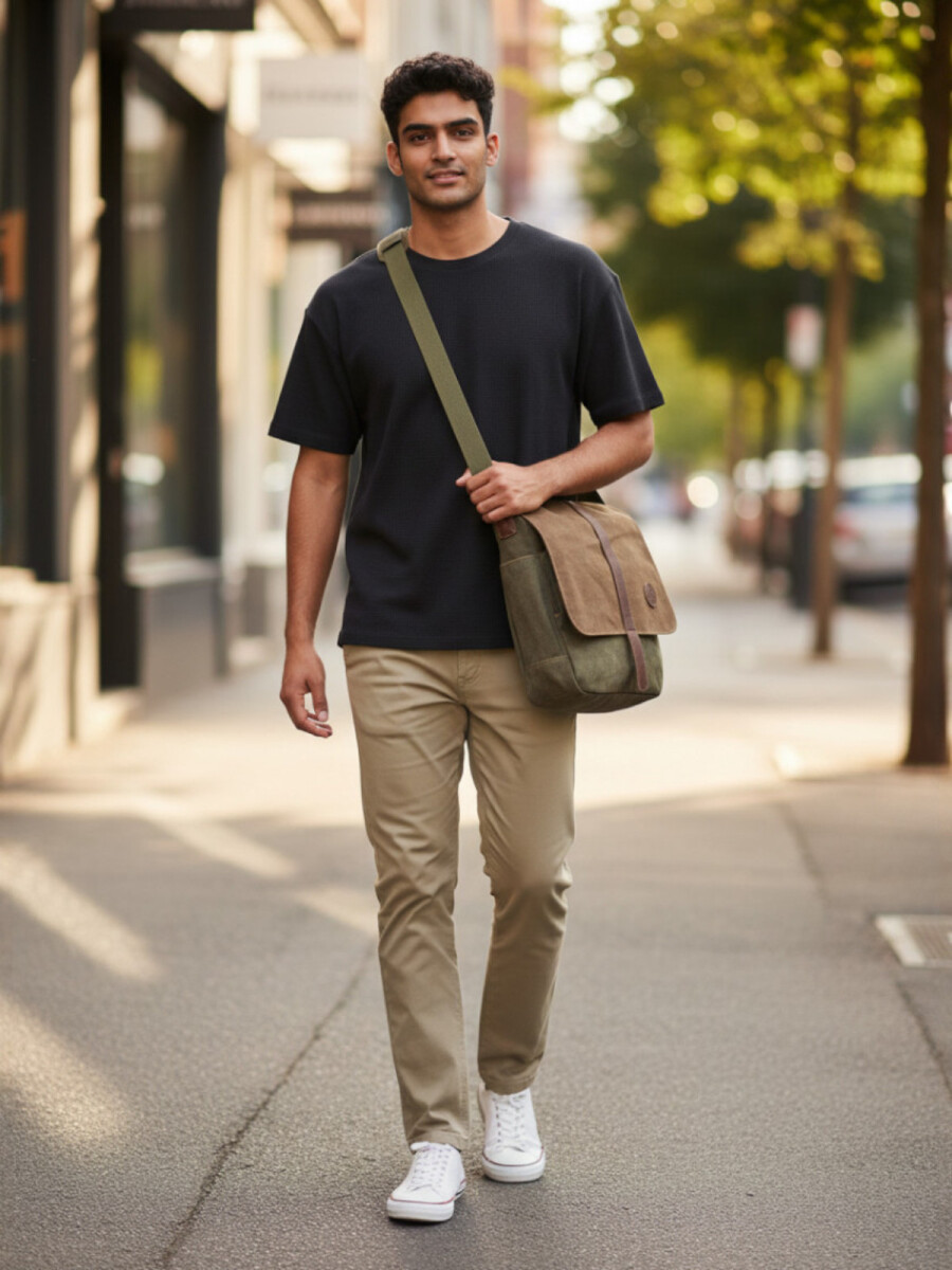 Morral clásico de lona - Verde 