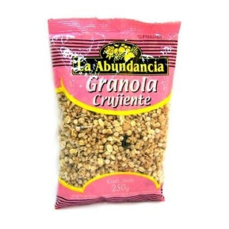GRANOLA CRUJIENTE C/PASAS 250 GR LA ABUNDANCIA GRANOLA CRUJIENTE C/PASAS 250 GR LA ABUNDANCIA