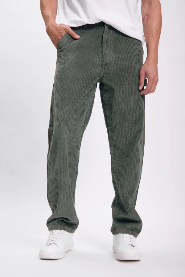 Pantalón pana Verde