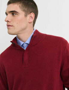 470416 SWEATER HARRY Rojo Oscuro