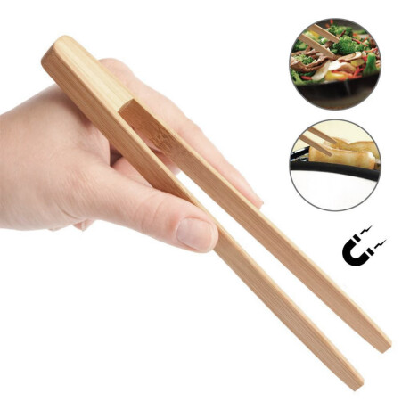 Pinza multiuso de bambú con imán Sc