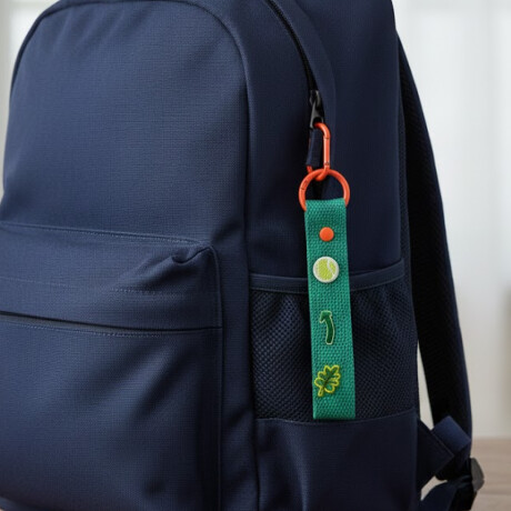 Llavero cinta con diseño Pelota de Tennis Verde