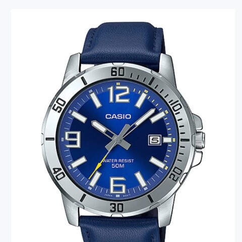 Reloj CASIO correa de cuero azul Reloj CASIO correa de cuero azul