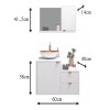 Mueble Baño Electra Bacha Y espejo Premium 15mm Mueble Baño Electra Bacha Y Espejo Premium 15mm
