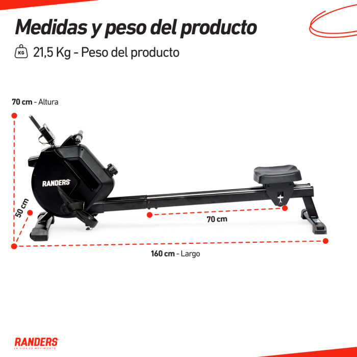 Máquina de Remo Magnética Randers ARG-903-X 16 Niveles Máquina de Remo Magnética Randers ARG-903-X 16 Niveles