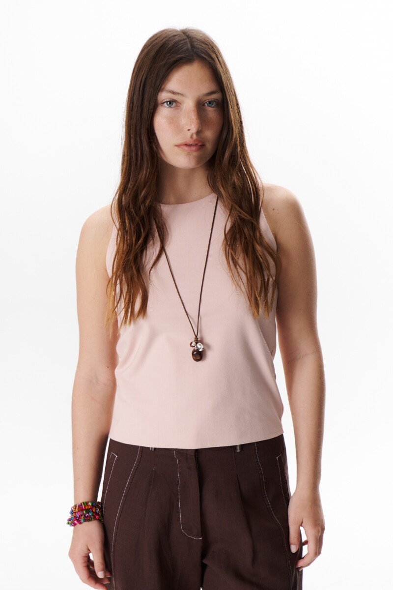 MUSCULOSA DOBLE ROSA