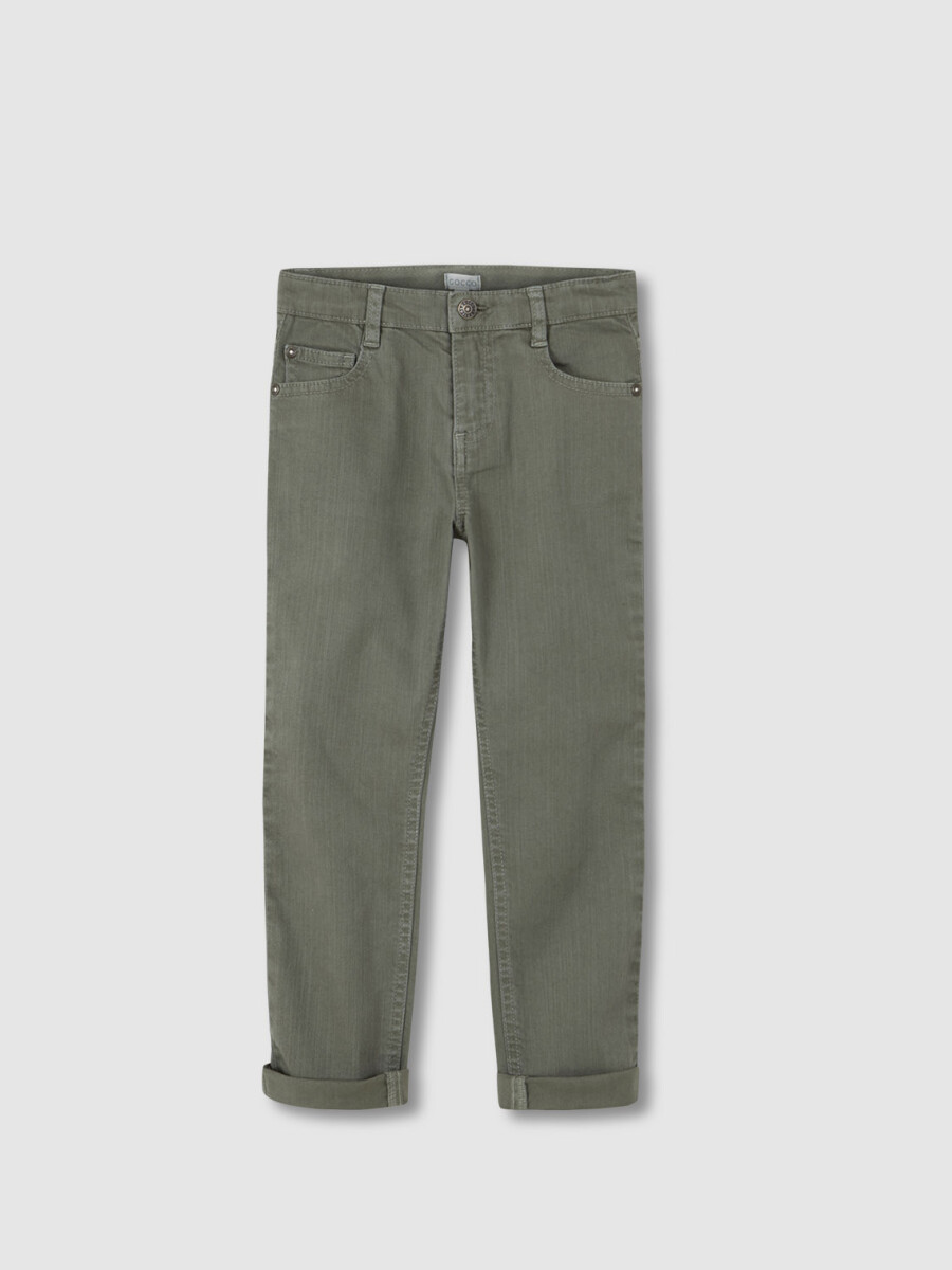 Pantalon Sarga Verde