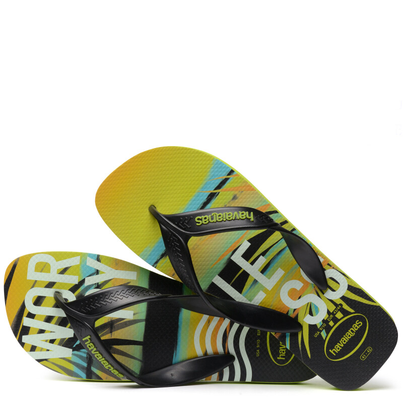 Sandalias de Hombre Havaianas Havaiana Surf Verde - Amarillo Limón
