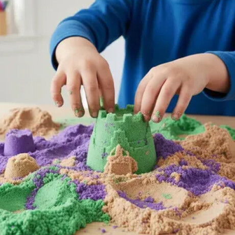 Set de arena mágica con accesorios Verde