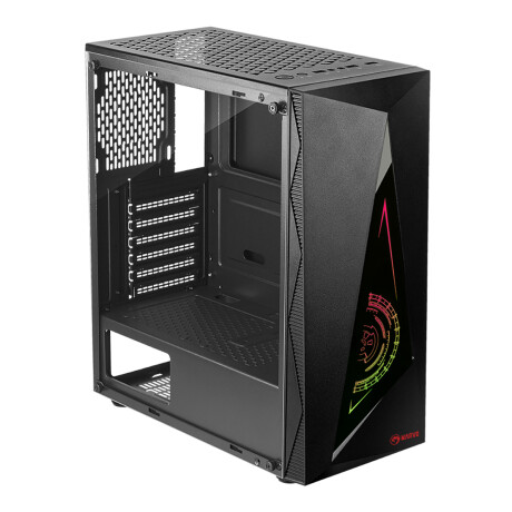 Marvo - Gabinete Gaming Mid Tower CA-119 - Panel Frontal Rgb. 3.5" Hdd X 2, 2.5" Ssd X 5. Ranuras de 001