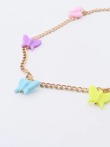 COLLAR MARIPOSAS DORADO