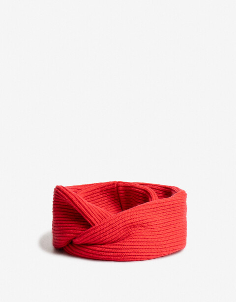 Cuellos Punto Liso Cuello Infinito Tejido - Rojo Medio
