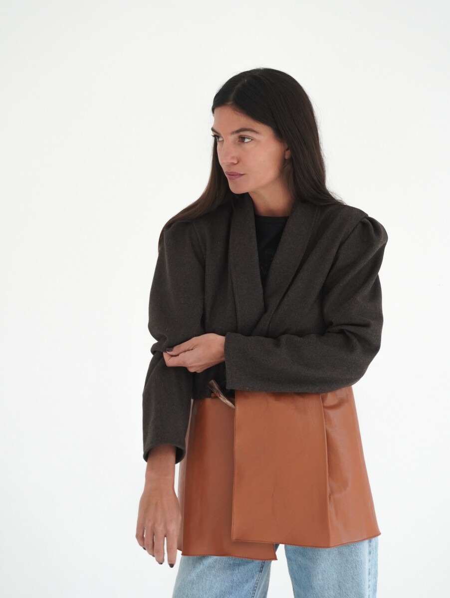 Blazer Office Lana - Taupe / Camel