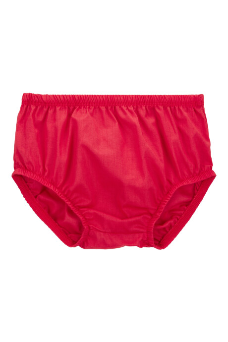 Vestido de algodón, con lazos, rojo Sin color