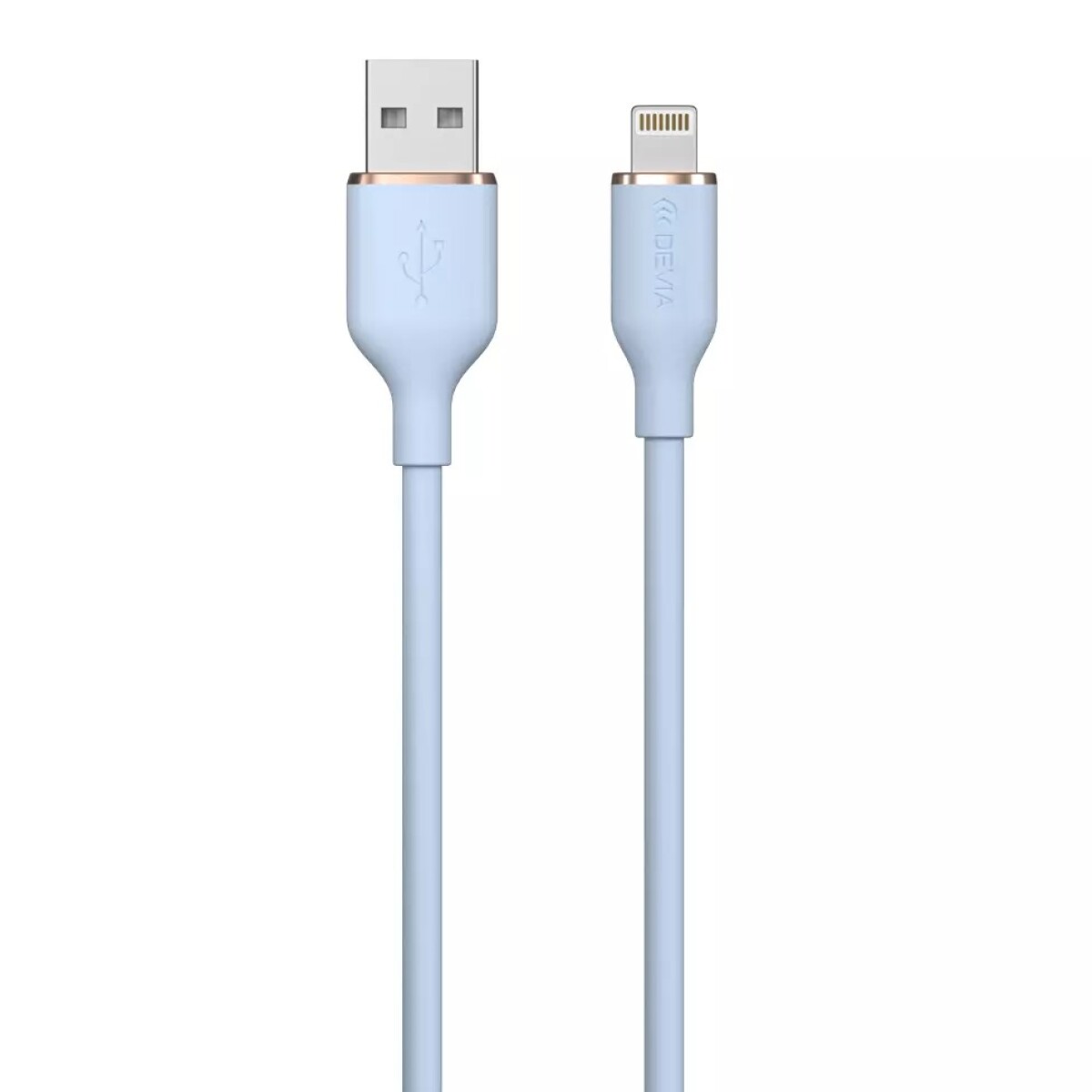 CABLE USB-A A LIGHTNING SILICONE 2.4A 1.2M JELLY SERIES Blue