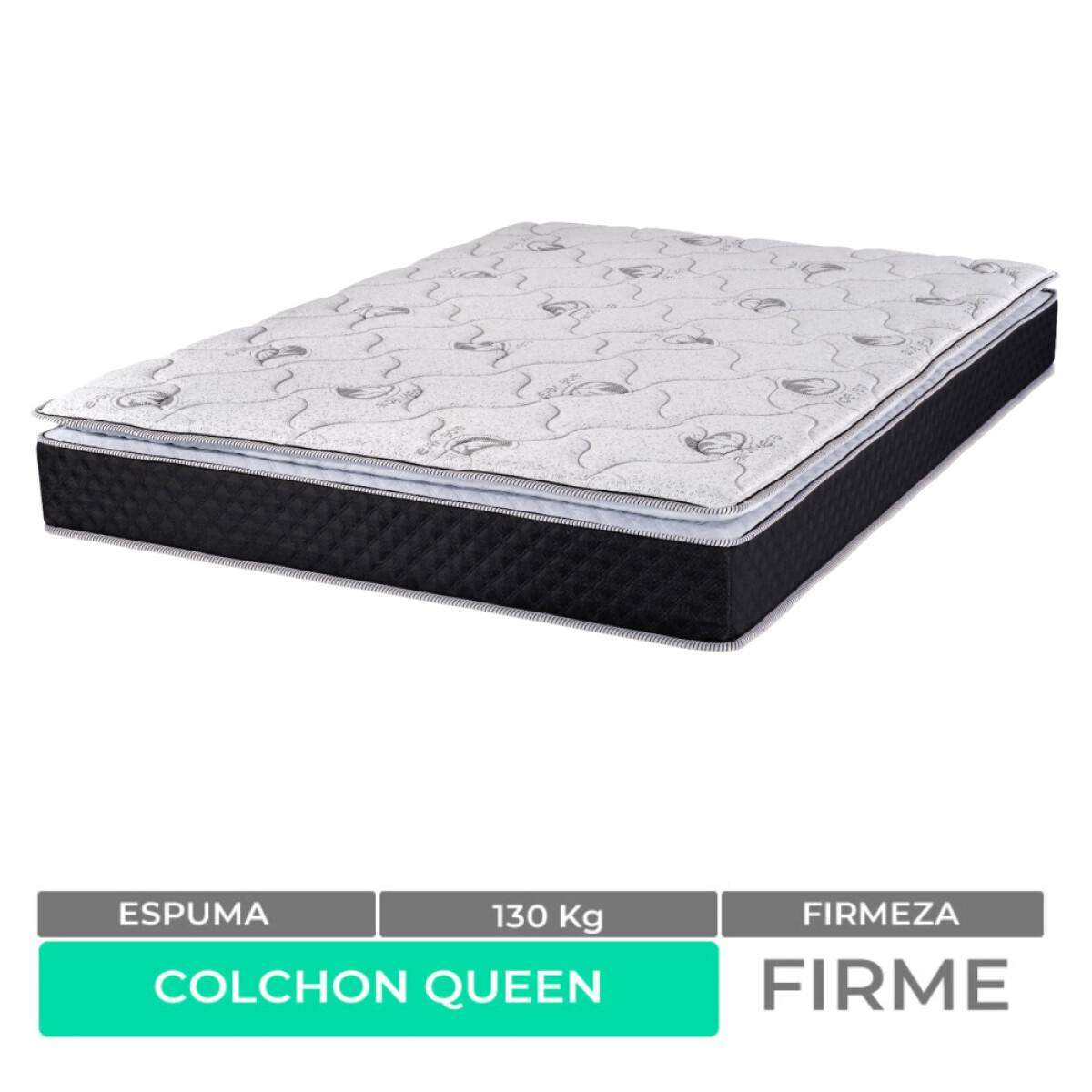 Colchón ATENAS Queen - Espuma EPS - 158x198x58 cm | Soporta 130 Kg 