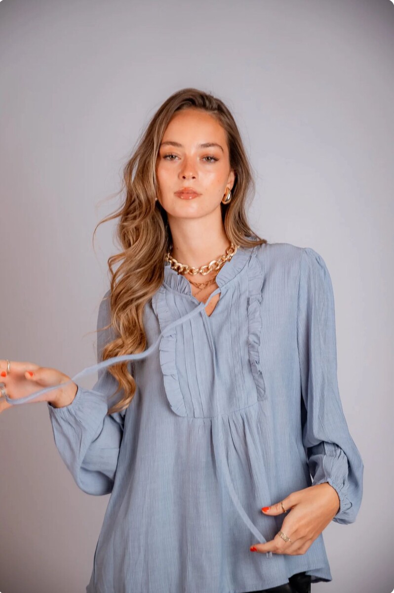 Camisa ALDEA - Azul piedra 
