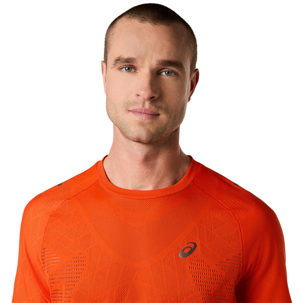 Polos Running Metarun Ss Top Hombre Cherry Tomato
