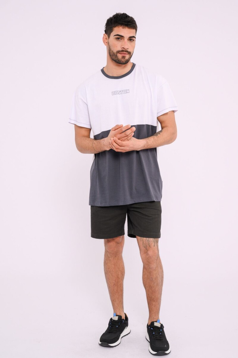 Remera oversize estampada Azul