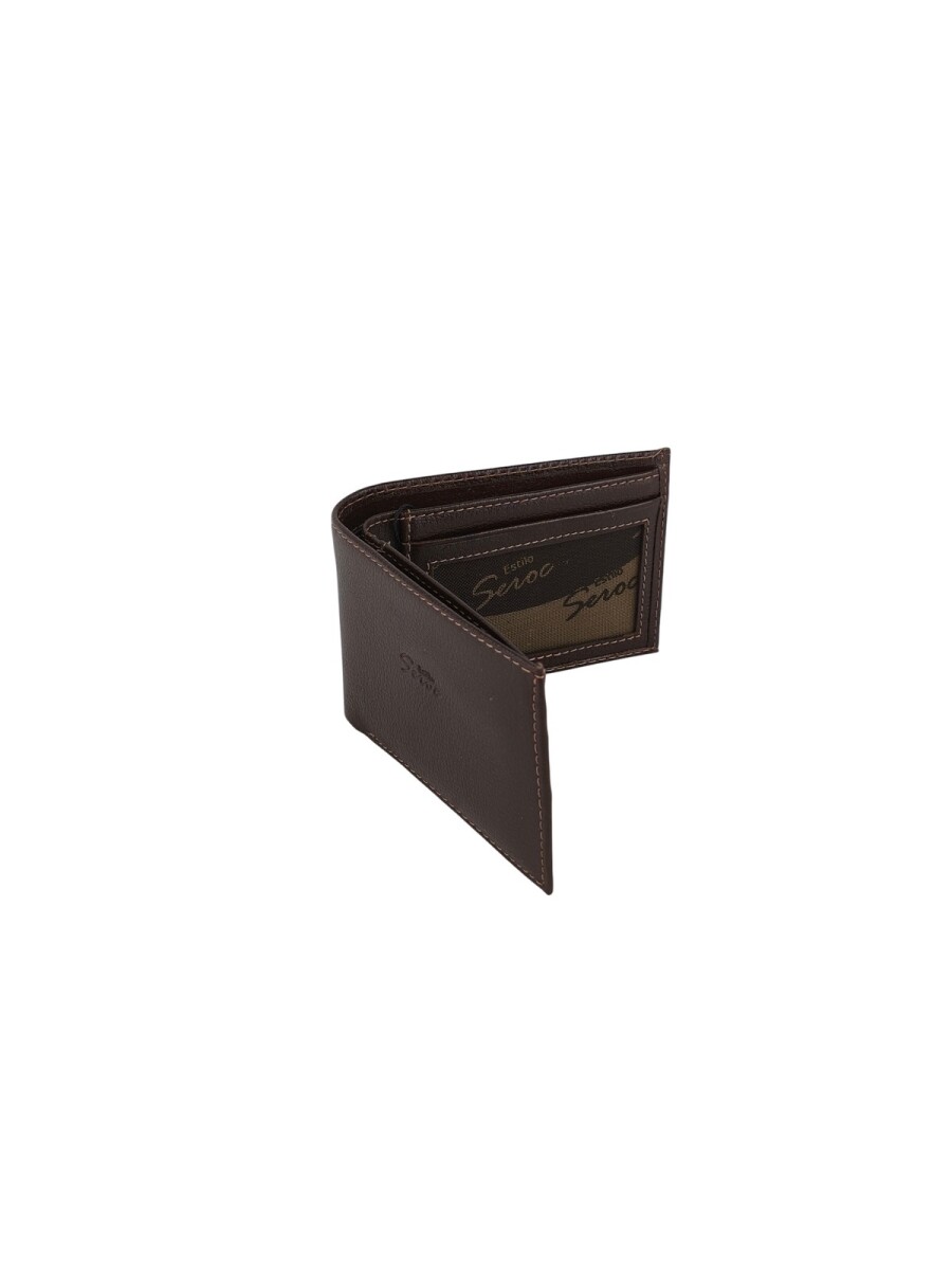 billetera de cuero grande - Chocolate 