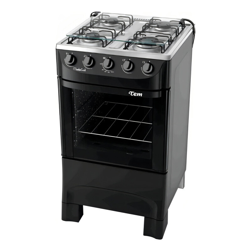 Cocina Tem Mastercook Glp Color Negro Con Puerta Con Visor Cocina Tem Mastercook Glp Color Negro Con Puerta Con Visor