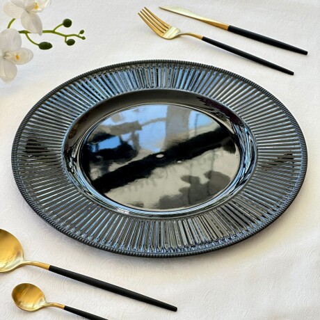 Platos De Sitio (Sousplat) Negro Ø 33cm Platos De Sitio (Sousplat) Negro Ø 33cm