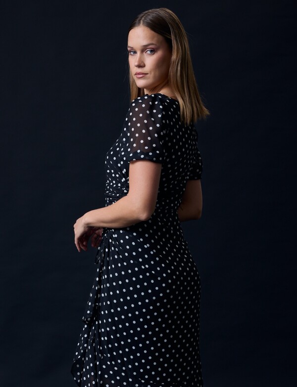 Vestido Maxi Lunares NEGRO/BLANCO