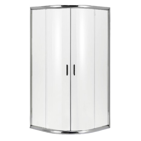 Mampara de Vidrio 6mm con Perfiles de Aluminio 90x90x200 cm GRIS