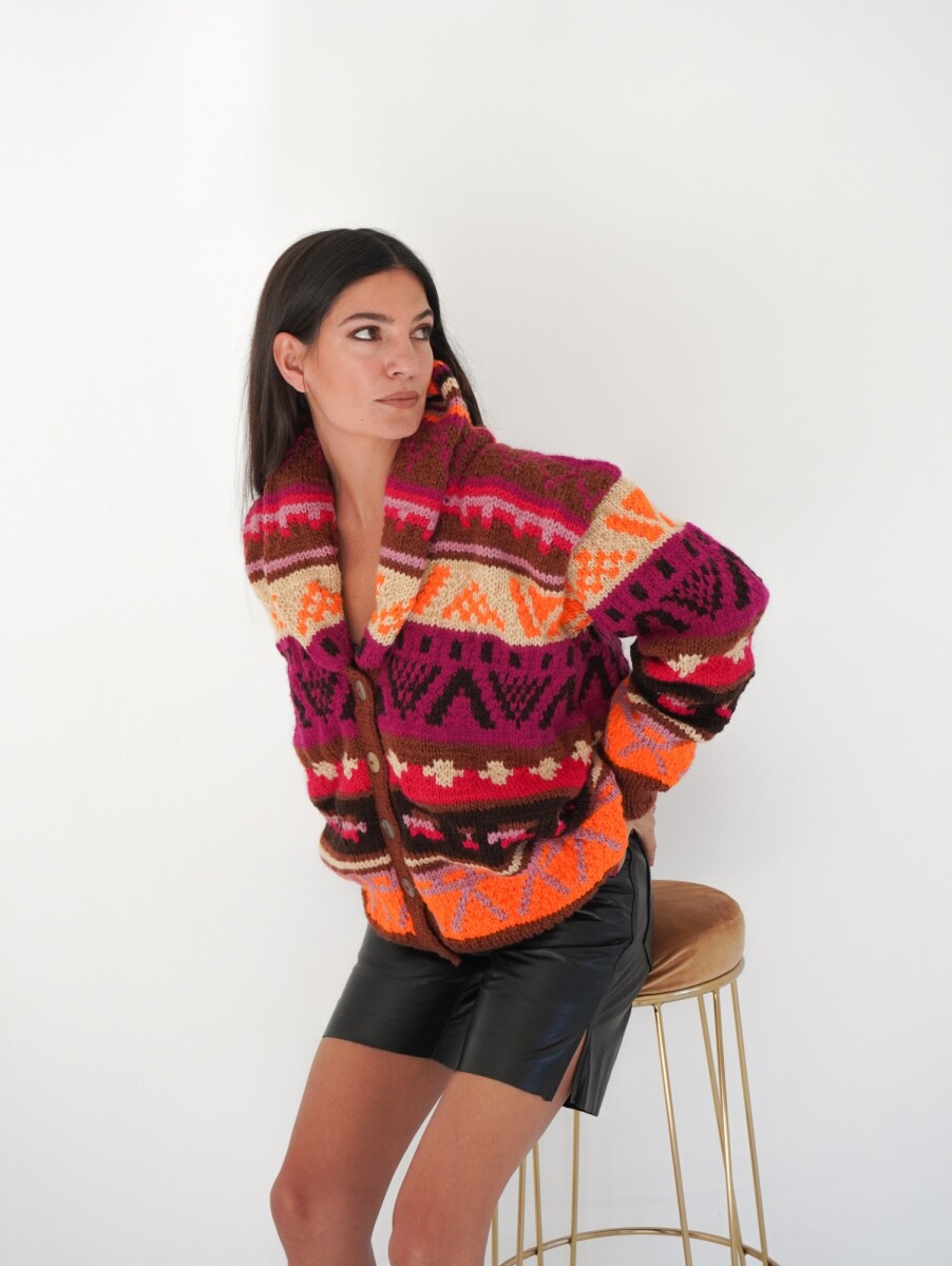 Saco Rosly Lana - Fucsia 