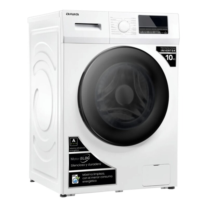 Lavarropas Automático Inverter Aiwa 10kg Frontal Blanco