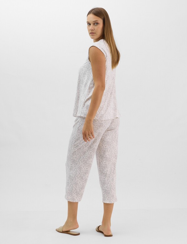 Pijama Con Capri CRUDO/MULTI