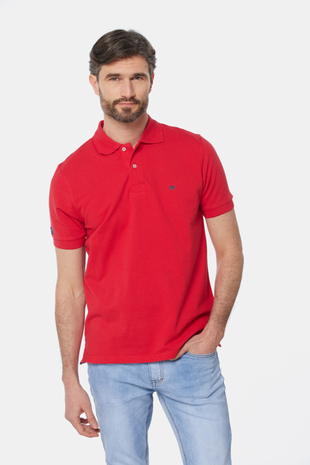 REMERA POLO LISA Rojo