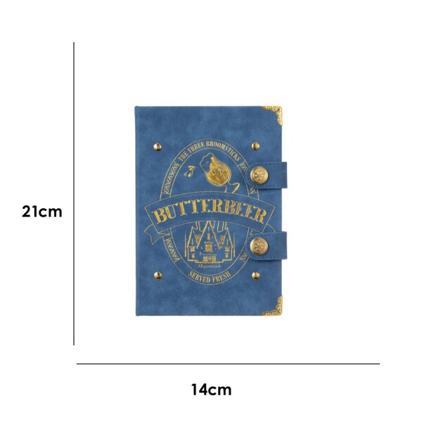 Cuaderno cuerina Harry Potter azul