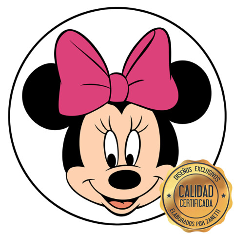Lámina Minnie Moño Rosa Red.