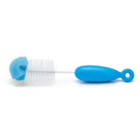 Cepillo Dúo Limpia Biberones Mamaderas y Tetinas Suavinex Azul