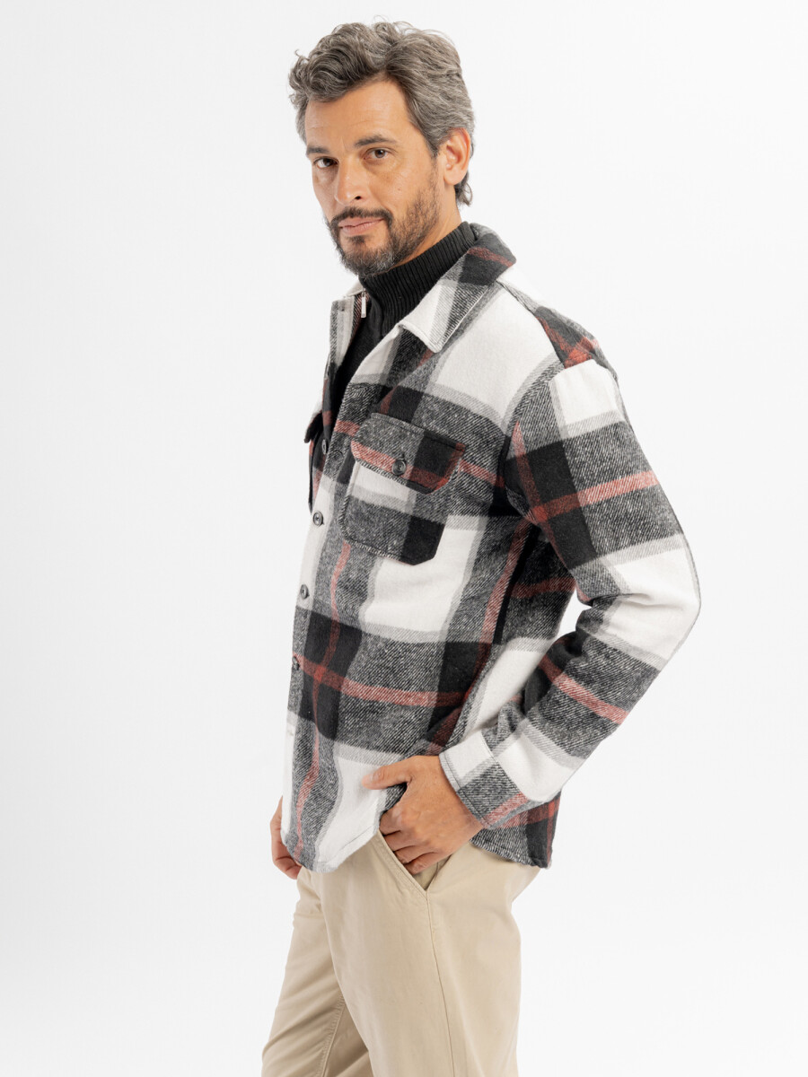 Sobrecamisa franela - negro 