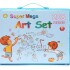 Set Kit Arte Dibujo Y Pinturas 208 Piezas Valija Infantil Ax Variante Color Azul