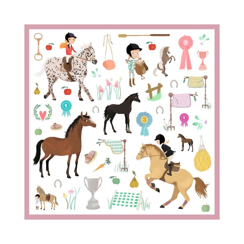 Set de 160 stickers Caballos